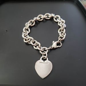 Vintage Tiffany&Co. Sterling Silver Classic Heart Tag Charm Bracelet